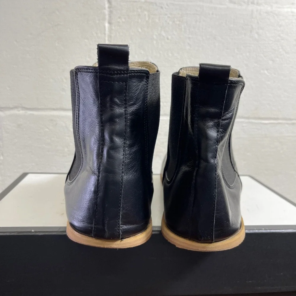 Aintap Chelsea Ankle Boots Barefoot Black‎ Leather Pull On Mens 43 EU/10-10.5 US